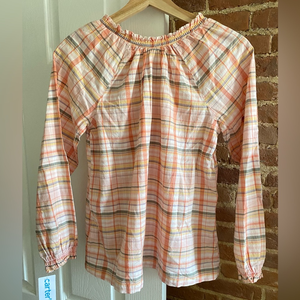 Carter’s Plaid Ruffle Top - New With Tags Girls - Picture 4 of 8